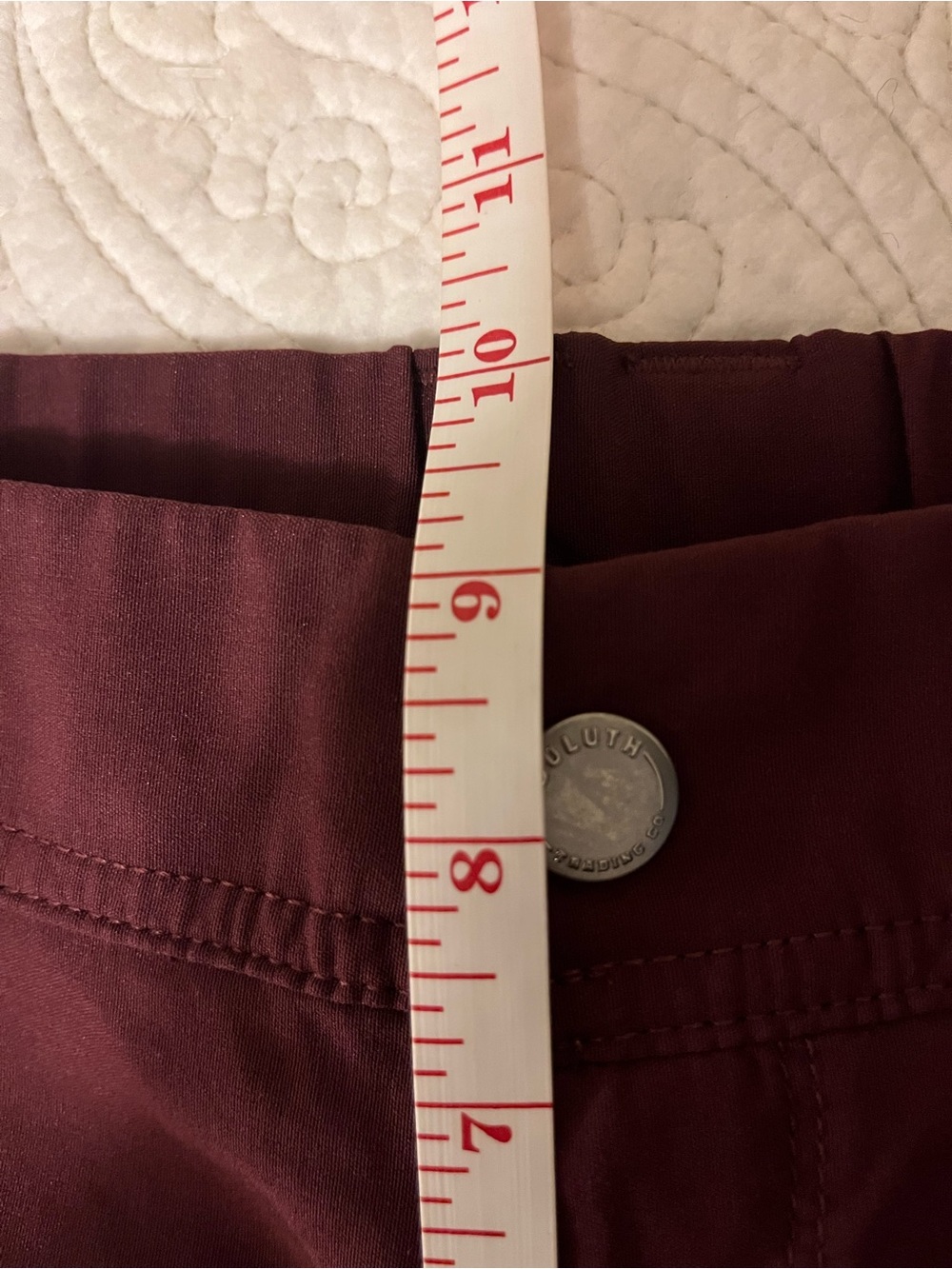 Duluth Performance Shorts in Burgundy - Picture 10 of 11